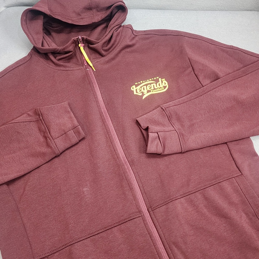 Washington Commanders Legends Alumni Hoodie Burgundy Full Zip Men Medium